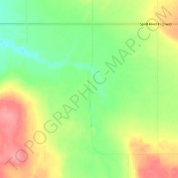 Topografische Karte Gordondale, Höhe, Relief