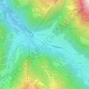 Topografische Karte St. Gallenkirch, Höhe, Relief