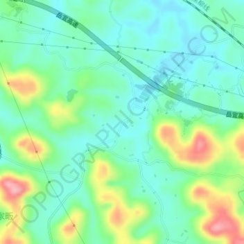 Topografische Karte 枫杨, Höhe, Relief