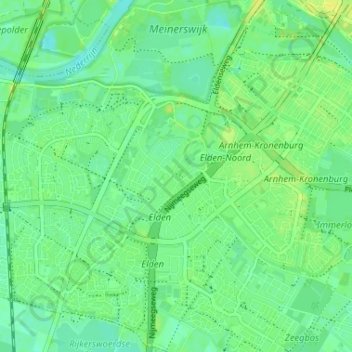 Topografische Karte Elden, Höhe, Relief