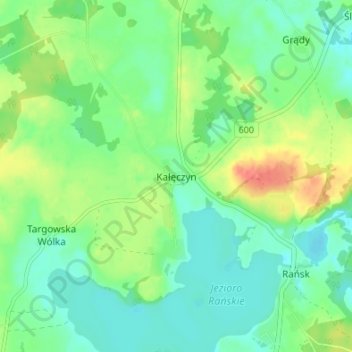 Topografische Karte Kallenau, Höhe, Relief