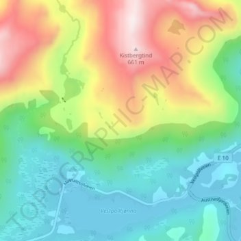 Topografische Karte Lofoten, Höhe, Relief