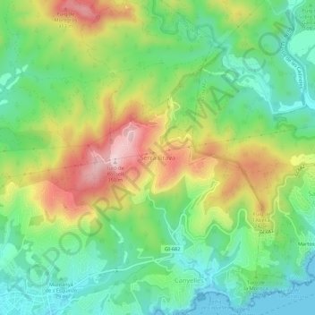 Topografische Karte Serra Brava, Höhe, Relief