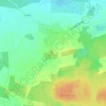 Topografische Karte Kiesberg, Höhe, Relief