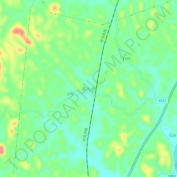 Topografische Karte 东光村, Höhe, Relief