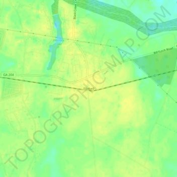 Topografische Karte Ellabell, Höhe, Relief