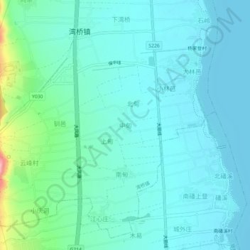 Topografische Karte 中甸, Höhe, Relief