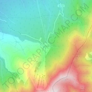 Topografische Karte La Pinilla, Höhe, Relief