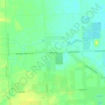 Topografische Karte Gardendale, Höhe, Relief