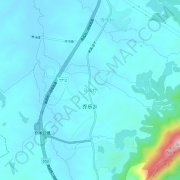 Topografische Karte 马溪村, Höhe, Relief