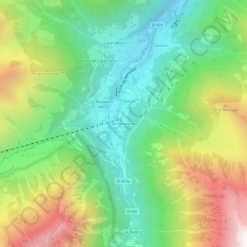 Topografische Karte Le Haougara, Höhe, Relief