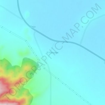 Topografische Karte El Passage, Höhe, Relief