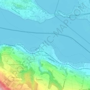 Topografische Karte Stad, Höhe, Relief