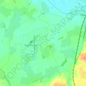 Topografische Karte Sleap, Höhe, Relief