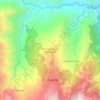Topografische Karte Barrio población desplazada, Höhe, Relief