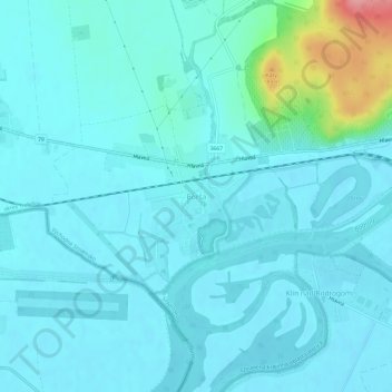 Topografische Karte Borša, Höhe, Relief