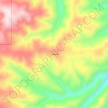 Topografische Karte Horsecamp, Höhe, Relief