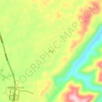 Topografische Karte 枯律, Höhe, Relief