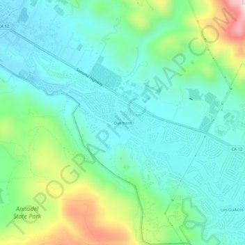Topografische Karte Oakmont, Höhe, Relief