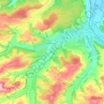 Topografische Karte Eimatt, Höhe, Relief