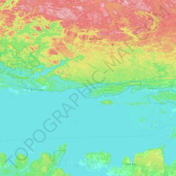 Topografische Karte The Three Sisters, Höhe, Relief
