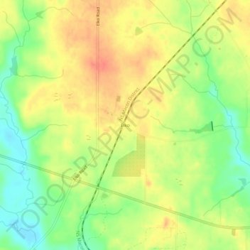 Topografische Karte Elko, Höhe, Relief