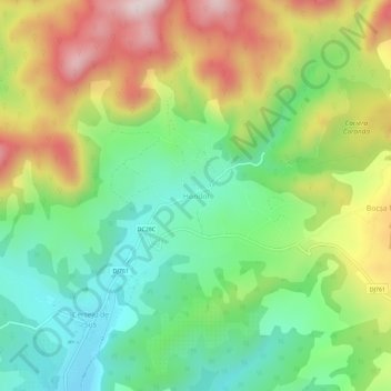 Topografische Karte Hondol, Höhe, Relief