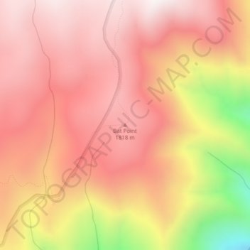 Topografische Karte Bat Point, Höhe, Relief