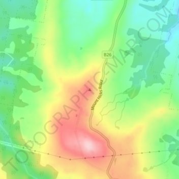 Topografische Karte Mount Hicks, Höhe, Relief