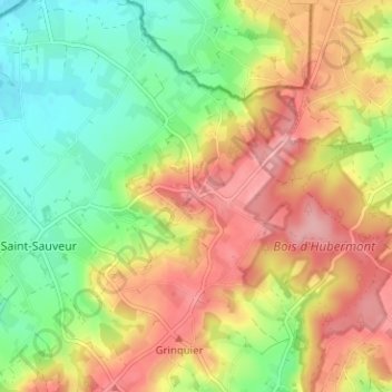 Topografische Karte Saint-Laurent, Höhe, Relief