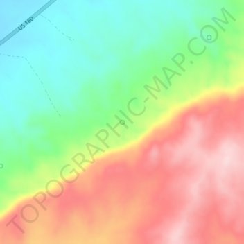 Topografische Karte Peach Spring, Höhe, Relief