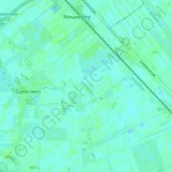 Topografische Karte Streek, Höhe, Relief