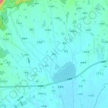 Topografische Karte 陈村, Höhe, Relief