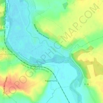 Topografische Karte Boissereau, Höhe, Relief
