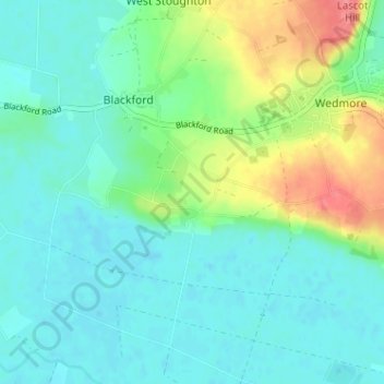 Topografische Karte Heath House, Höhe, Relief