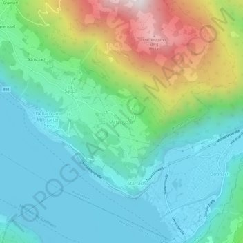 Topografische Karte Matzelsdorf, Höhe, Relief
