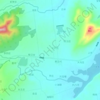 Topografische Karte 傅岗, Höhe, Relief