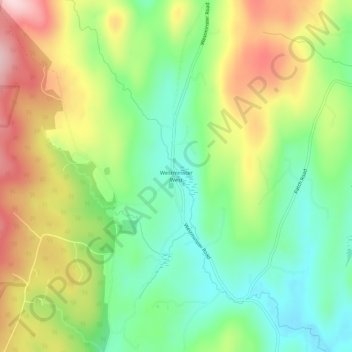 Topografische Karte Westminster West, Höhe, Relief