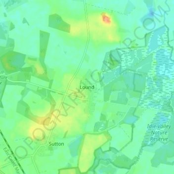 Topografische Karte Lound, Höhe, Relief