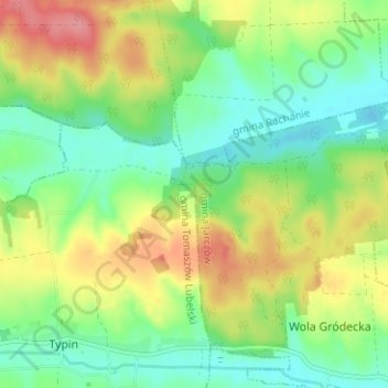 Topografische Karte Bukowina, Höhe, Relief