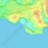 Topografische Karte Bogmalo, Höhe, Relief