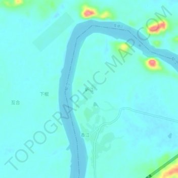 Topografische Karte 新江, Höhe, Relief