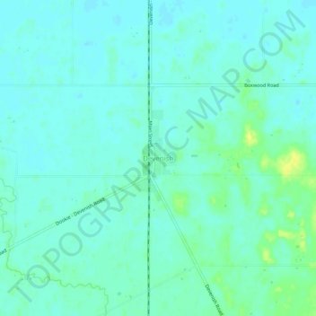 Topografische Karte Devenish, Höhe, Relief