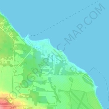 Topografische Karte Little River, Höhe, Relief