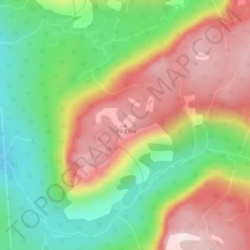 Topografische Karte Old Crow, Höhe, Relief