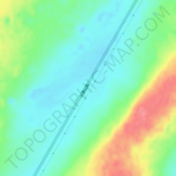 Topografische Karte Tarimbecken, Höhe, Relief