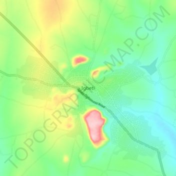 Topografische Karte Igbeti, Höhe, Relief