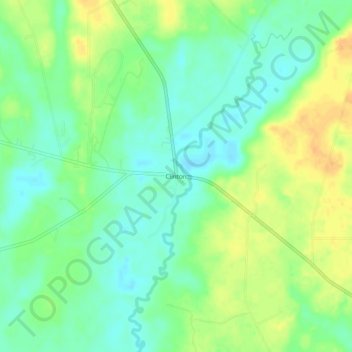 Topografische Karte Clinton, Höhe, Relief