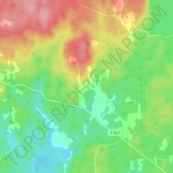 Topografische Karte Lämmarp, Höhe, Relief