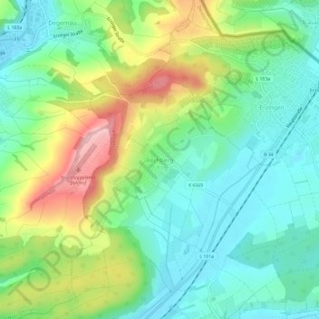 Topografische Karte Rechberg, Höhe, Relief